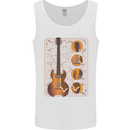 A Guitar Blueprint Music Rock n Roll Guitarist Mens Vest Tank Top White