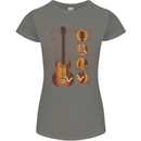 A Guitar Blueprint Music Rock n Roll Guitarist Womens Petite Cut T-Shirt Charcoal
