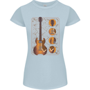 A Guitar Blueprint Music Rock n Roll Guitarist Womens Petite Cut T-Shirt Light Blue