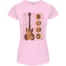 A Guitar Blueprint Music Rock n Roll Guitarist Womens Petite Cut T-Shirt Light Pink