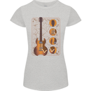 A Guitar Blueprint Music Rock n Roll Guitarist Womens Petite Cut T-Shirt Sports Grey