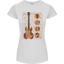A Guitar Blueprint Music Rock n Roll Guitarist Womens Petite Cut T-Shirt White