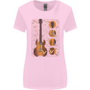 A Guitar Blueprint Music Rock n Roll Guitarist Womens Wider Cut T-Shirt Light Pink