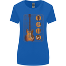 A Guitar Blueprint Music Rock n Roll Guitarist Womens Wider Cut T-Shirt Royal Blue
