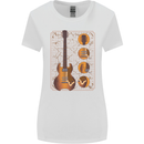 A Guitar Blueprint Music Rock n Roll Guitarist Womens Wider Cut T-Shirt White