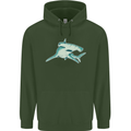 A Hammerhead Shark Childrens Kids Hoodie Forest Green