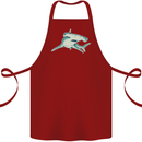 A Hammerhead Shark Cotton Apron 100% Organic Maroon