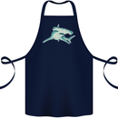 A Hammerhead Shark Cotton Apron 100% Organic Navy Blue