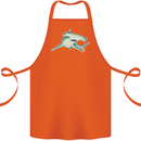 A Hammerhead Shark Cotton Apron 100% Organic Orange
