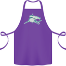 A Hammerhead Shark Cotton Apron 100% Organic Purple