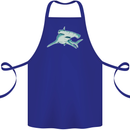 A Hammerhead Shark Cotton Apron 100% Organic Royal Blue