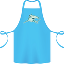 A Hammerhead Shark Cotton Apron 100% Organic Turquoise