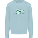 A Hammerhead Shark Kids Sweatshirt Jumper Light Blue