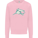 A Hammerhead Shark Kids Sweatshirt Jumper Light Pink