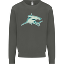 A Hammerhead Shark Kids Sweatshirt Jumper Storm Grey