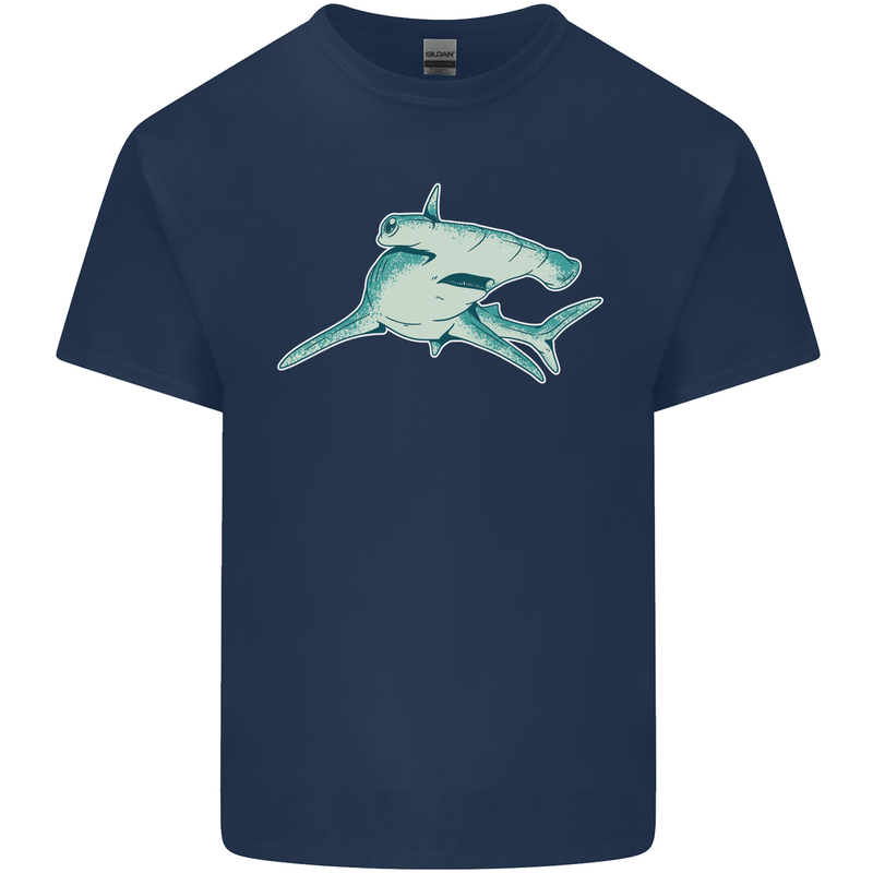 A Hammerhead Shark Kids T-Shirt Childrens Navy Blue