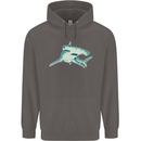 A Hammerhead Shark Mens 80% Cotton Hoodie Charcoal
