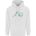 A Hammerhead Shark Mens 80% Cotton Hoodie White