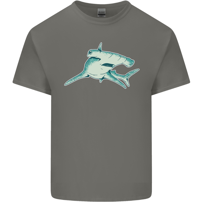 A Hammerhead Shark Mens Cotton T-Shirt Tee Top Charcoal