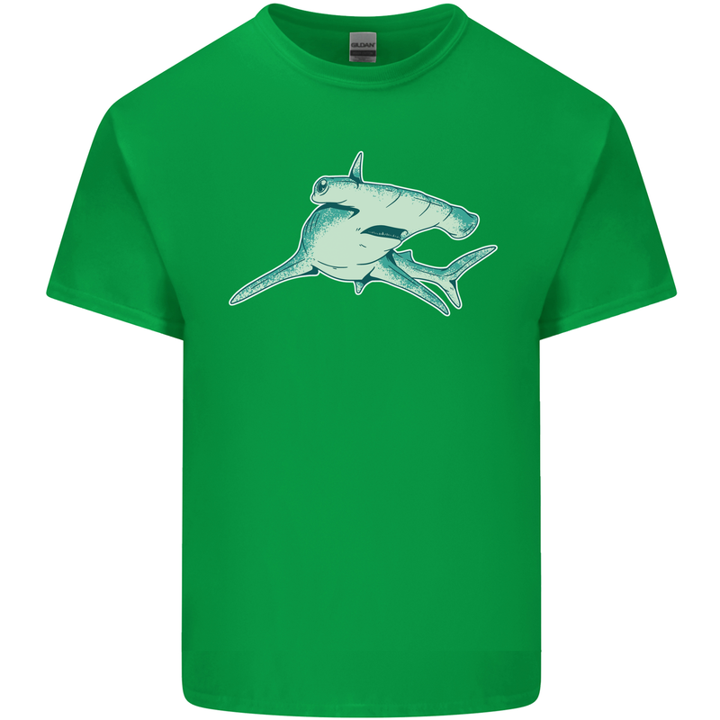 A Hammerhead Shark Mens Cotton T-Shirt Tee Top Irish Green