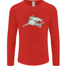 A Hammerhead Shark Mens Long Sleeve T-Shirt Red