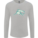 A Hammerhead Shark Mens Long Sleeve T-Shirt Sports Grey