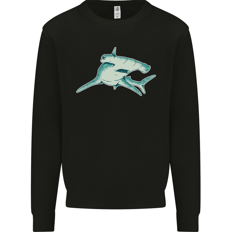 A Hammerhead Shark Mens Sweatshirt Jumper Black