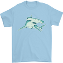 A Hammerhead Shark Mens T-Shirt Cotton Gildan Light Blue