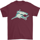 A Hammerhead Shark Mens T-Shirt Cotton Gildan Maroon