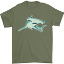 A Hammerhead Shark Mens T-Shirt Cotton Gildan Military Green