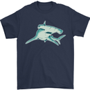 A Hammerhead Shark Mens T-Shirt Cotton Gildan Navy Blue