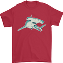 A Hammerhead Shark Mens T-Shirt Cotton Gildan Red