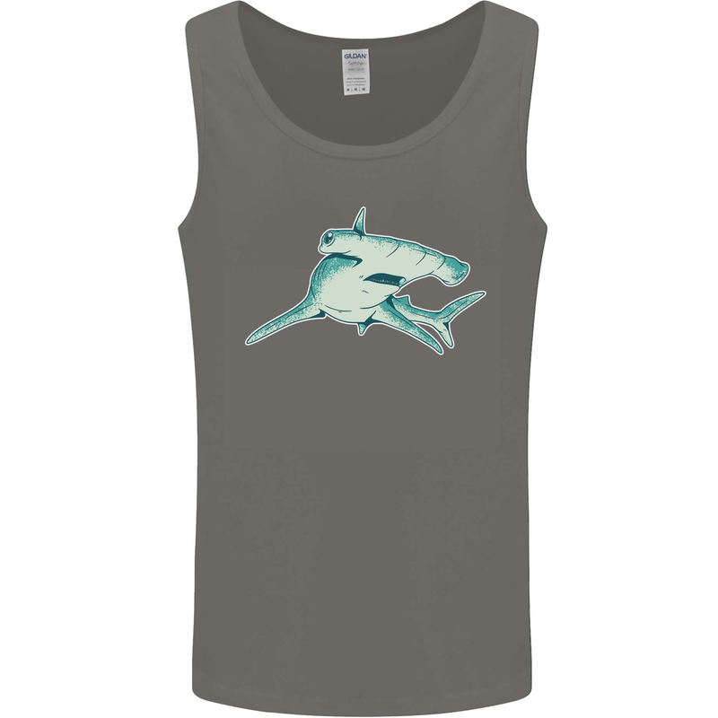 A Hammerhead Shark Mens Vest Tank Top Charcoal