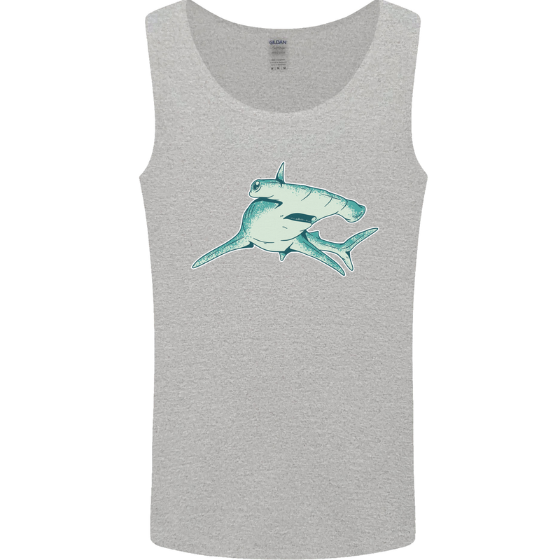 A Hammerhead Shark Mens Vest Tank Top Sports Grey