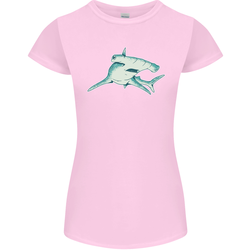 A Hammerhead Shark Womens Petite Cut T-Shirt Light Pink