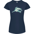 A Hammerhead Shark Womens Petite Cut T-Shirt Navy Blue