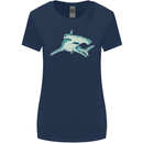 A Hammerhead Shark Womens Wider Cut T-Shirt Navy Blue