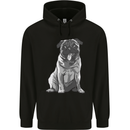 A Happy Pug Funny Dog Funny Childrens Kids Hoodie Black