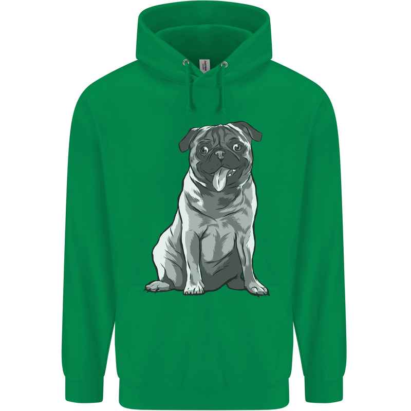 A Happy Pug Funny Dog Funny Childrens Kids Hoodie Irish Green