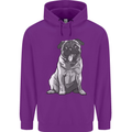 A Happy Pug Funny Dog Funny Childrens Kids Hoodie Purple