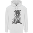 A Happy Pug Funny Dog Funny Childrens Kids Hoodie White
