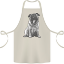 A Happy Pug Funny Dog Funny Cotton Apron 100% Organic Natural