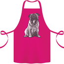 A Happy Pug Funny Dog Funny Cotton Apron 100% Organic Pink