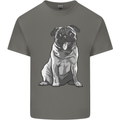 A Happy Pug Funny Dog Funny Kids T-Shirt Childrens Charcoal