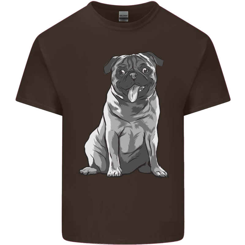 A Happy Pug Funny Dog Funny Kids T-Shirt Childrens Chocolate