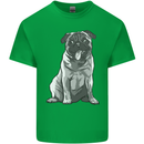 A Happy Pug Funny Dog Funny Kids T-Shirt Childrens Irish Green