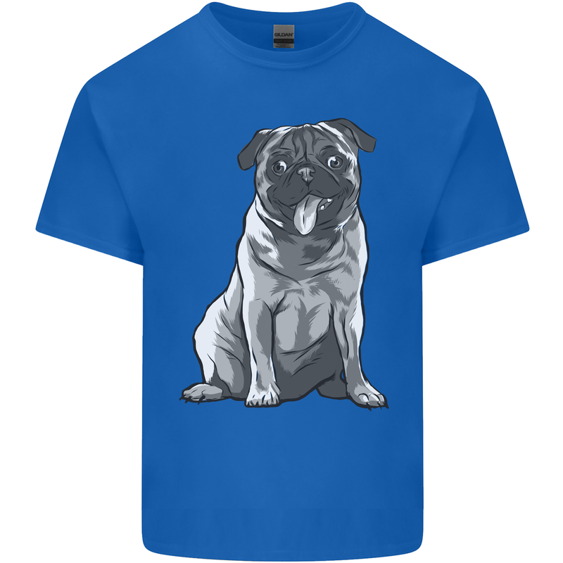 A Happy Pug Funny Dog Funny Kids T-Shirt Childrens Royal Blue