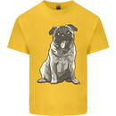 A Happy Pug Funny Dog Funny Kids T-Shirt Childrens Yellow