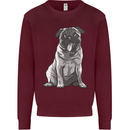 A Happy Pug Funny Dog Funny Mens Sweatshirt Jumper Maroon