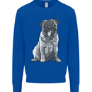 A Happy Pug Funny Dog Funny Mens Sweatshirt Jumper Royal Blue